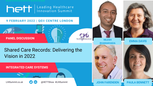 E22LHIS - Shared Care Records Delivering the Vision in 2022 new